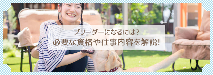 ブリーダーになるには?必要な資格や仕事内容を解説!