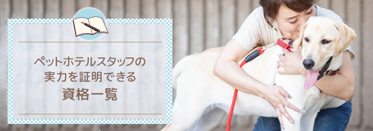 ペットホテルスタッフの実力を証明できる資格一覧